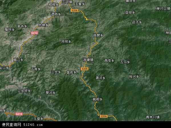 甘肅武都琵琶鎮衛星地圖與青木信息解析